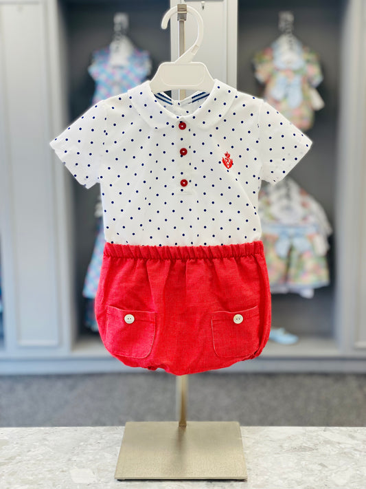 ROCHY Azulejo Boys Red & Blue Jam Pant Set - CLEARANCE SALE