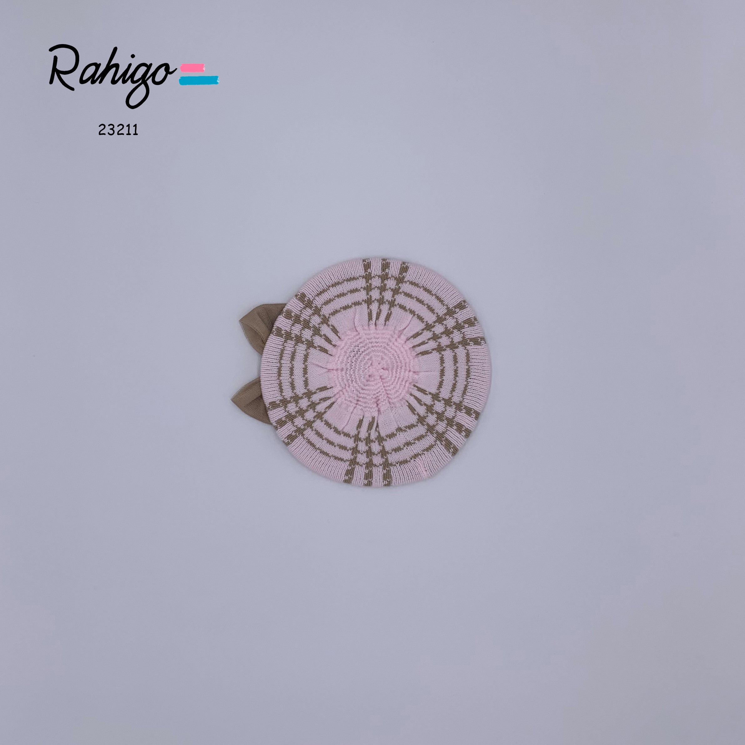 RAHIGO Pink & Camel Girls Beret - 23211