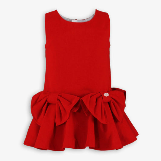 AW25 MIRANDA Red Girls Blouse & Pinafore - 232P