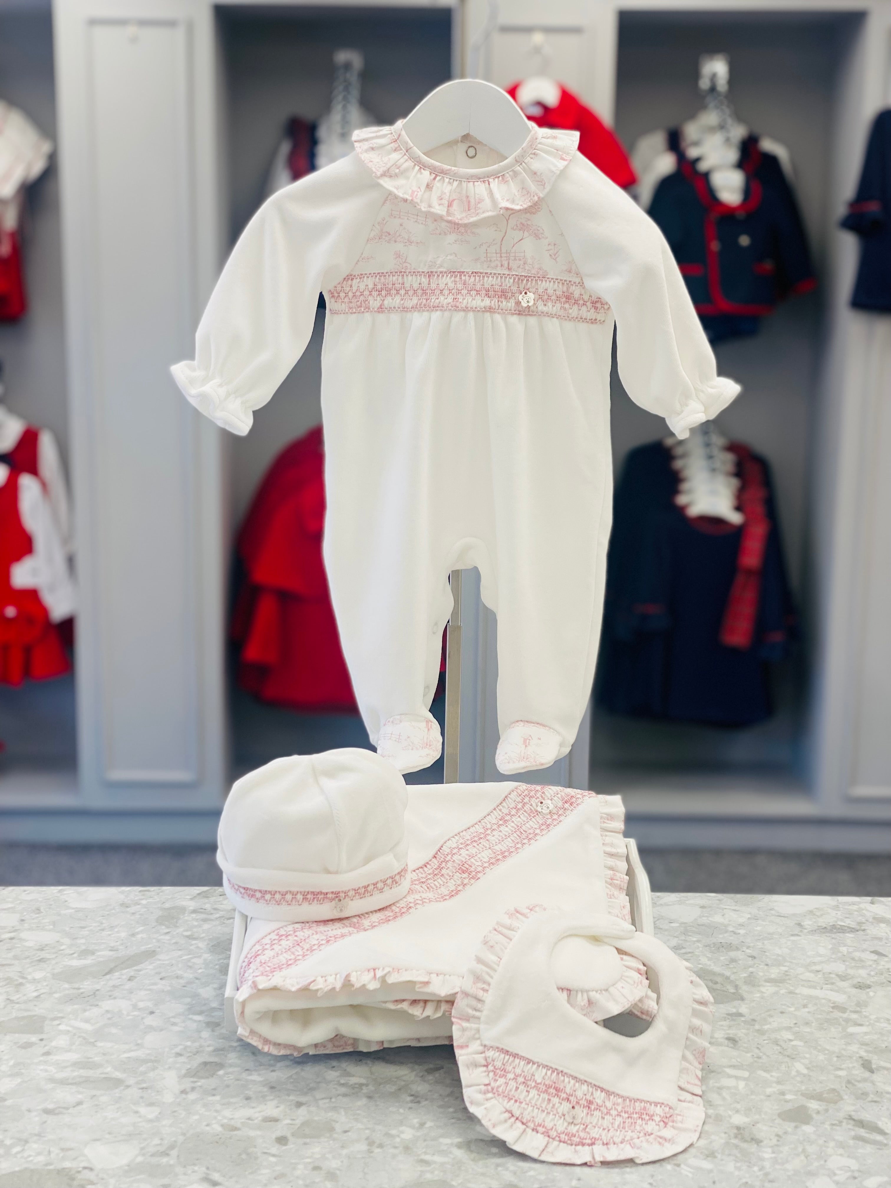 AW25 DEOLINDA Romera Girls Ivory & Pink Hat - 25G13