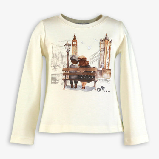 PRE ORDER AW25 MIRANDA Cream & Grey Girls Skirt Set with Faux Fur Cape - 236