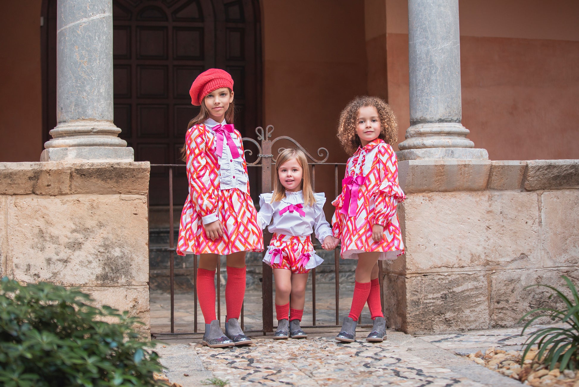 ROCHY Rombos Orange & Pink Girls Dress