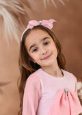 ROCHY Rosse Girls Pink Organza Bow Hairband 