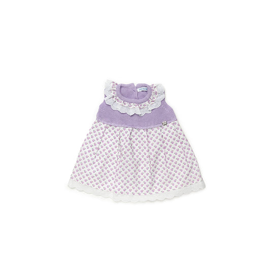 JULIANA Manzanera Girls Lilac Apple Print Dress - 24108