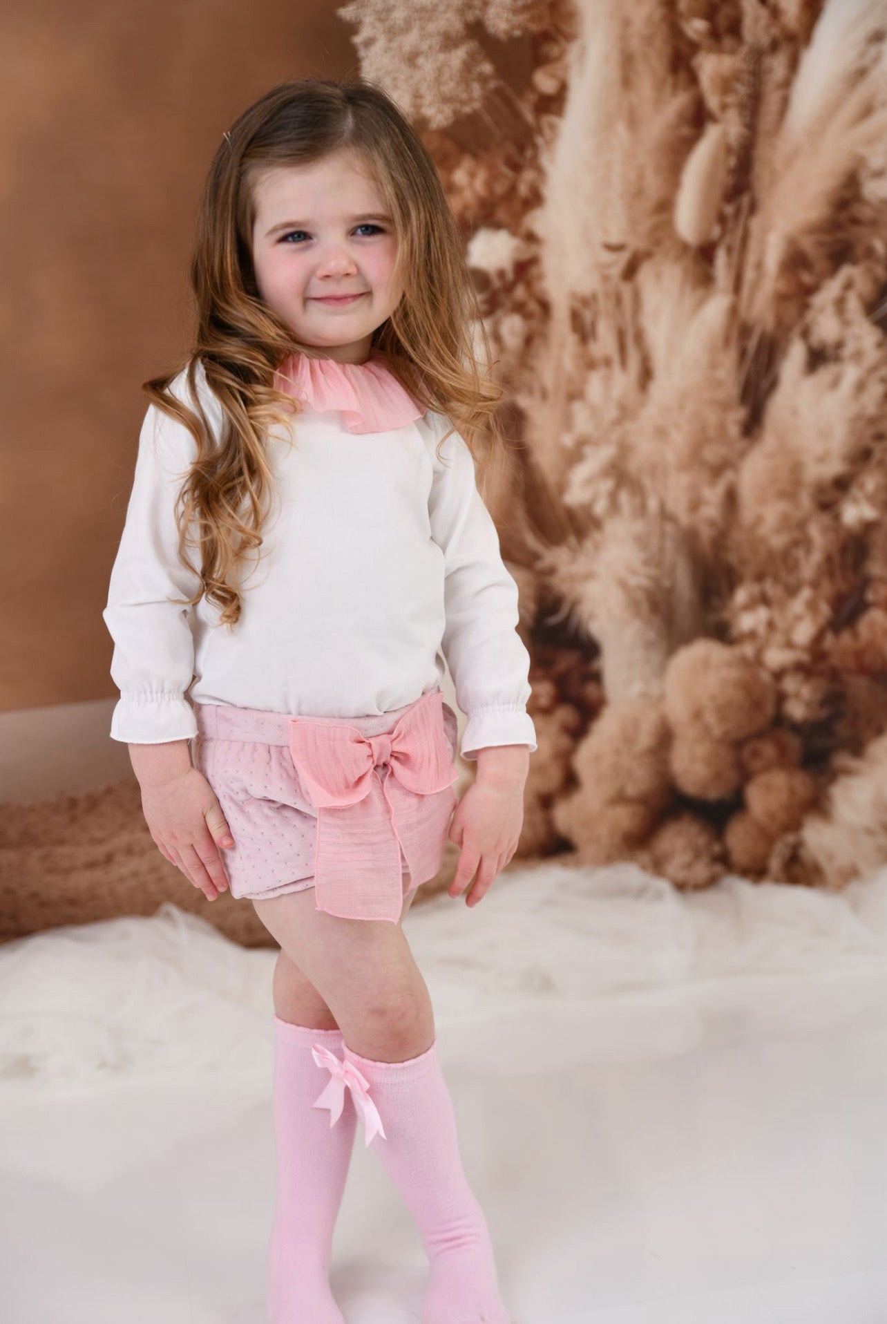 ROCHY Rosse Girls Pink Velvet Jam Pant Set - 24108