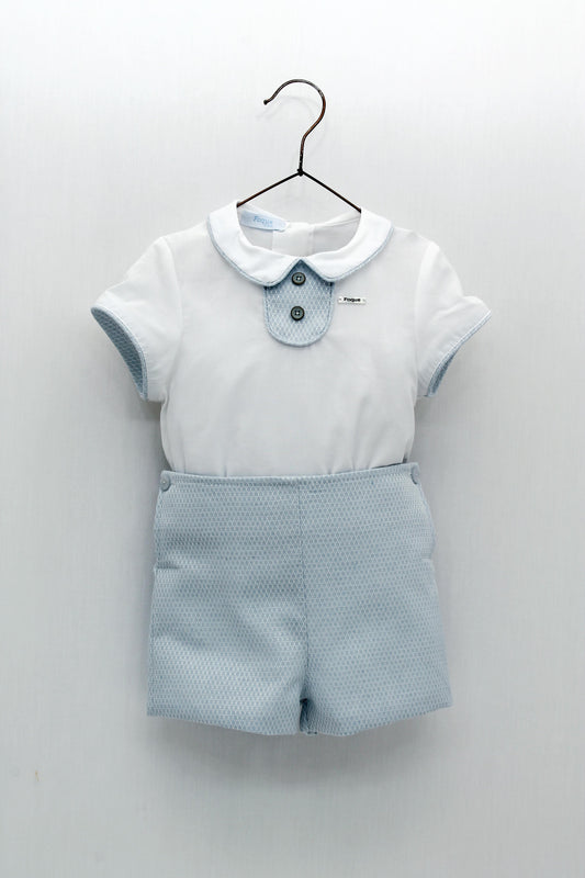 FOQUE CREMEONIA Blue Baby Boys Shorts Set - 4916