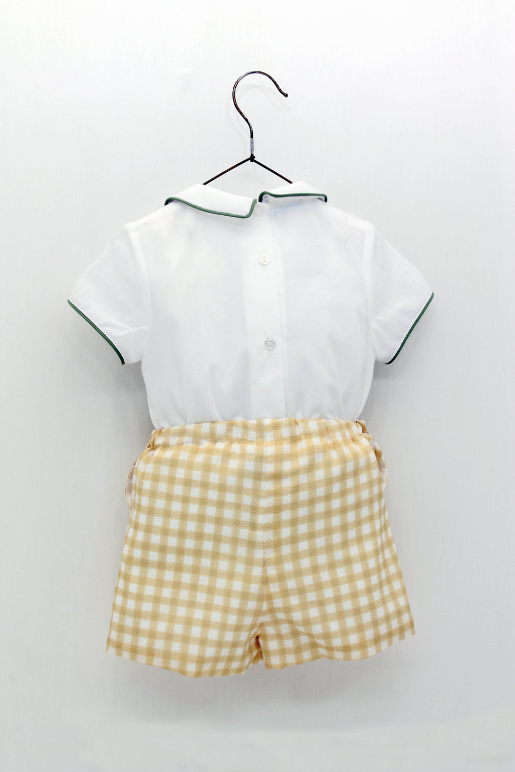 FOQUE Aurora Baby Boys Vanilla & Green Short Set - 4927
