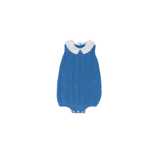 JULIANA Ambolo Boys Blue Knitted Romper - 24159