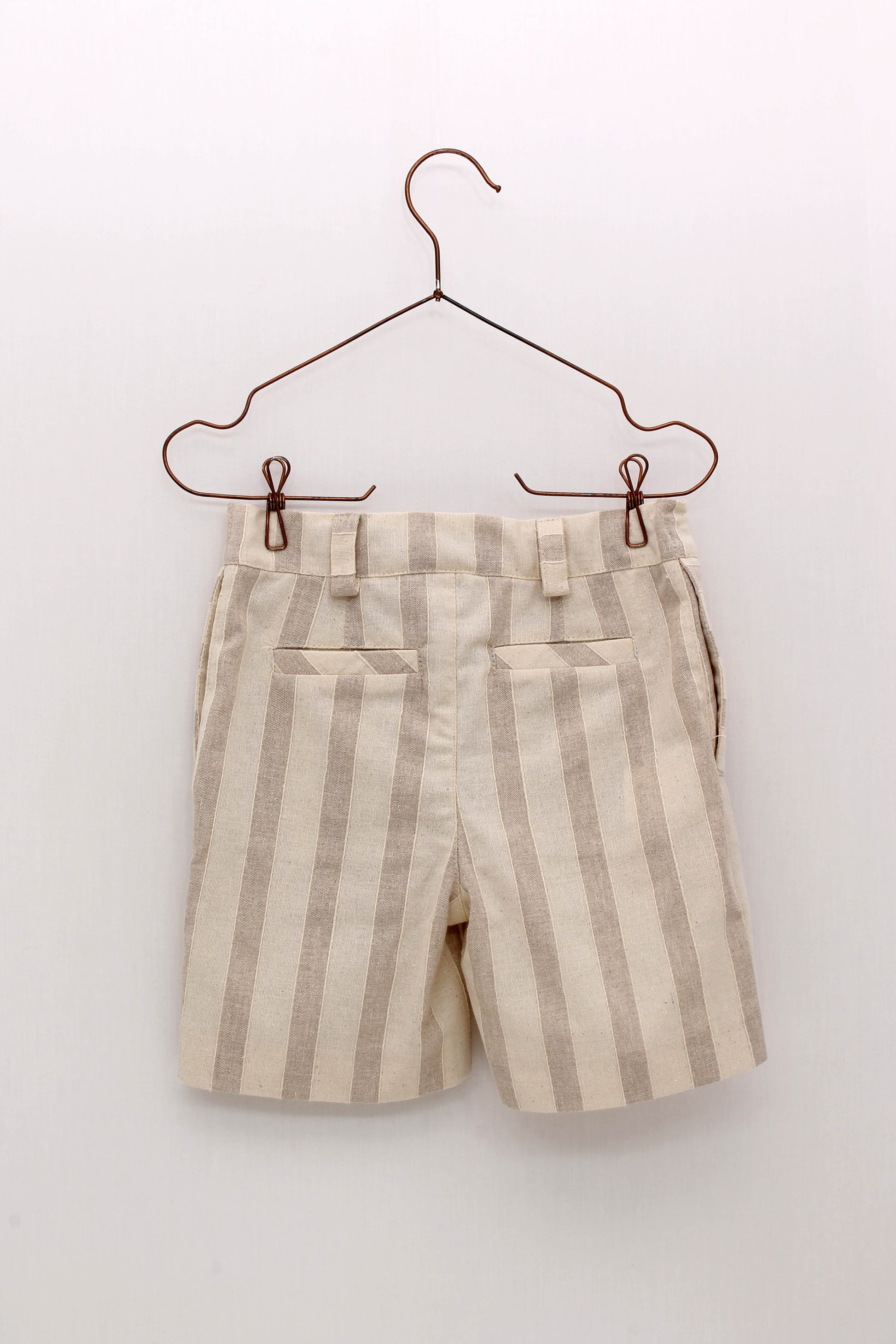 FOQUE CEREMONIA Beige Stripe Boys Shorts Set - 6943