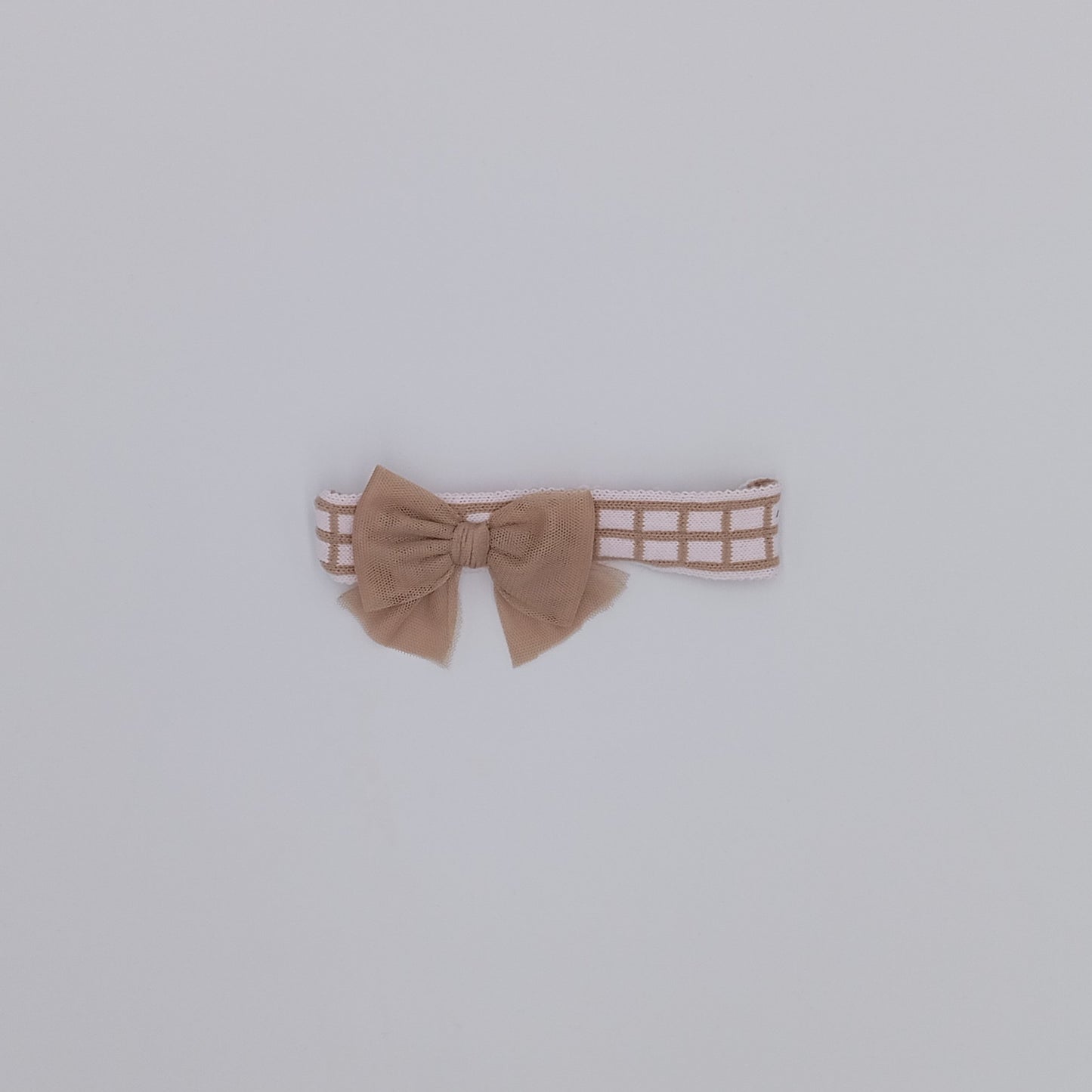 RAHIGO Pink & Camel Girls Headband with Tulle Bow - 24212