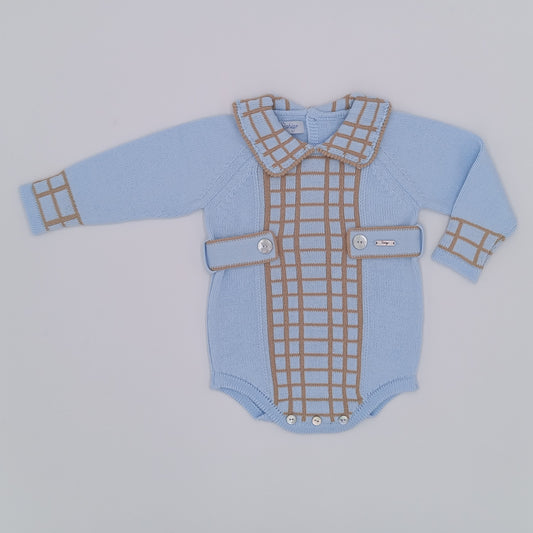 RAHIGO Blue & Camel Boys Romper - 24222