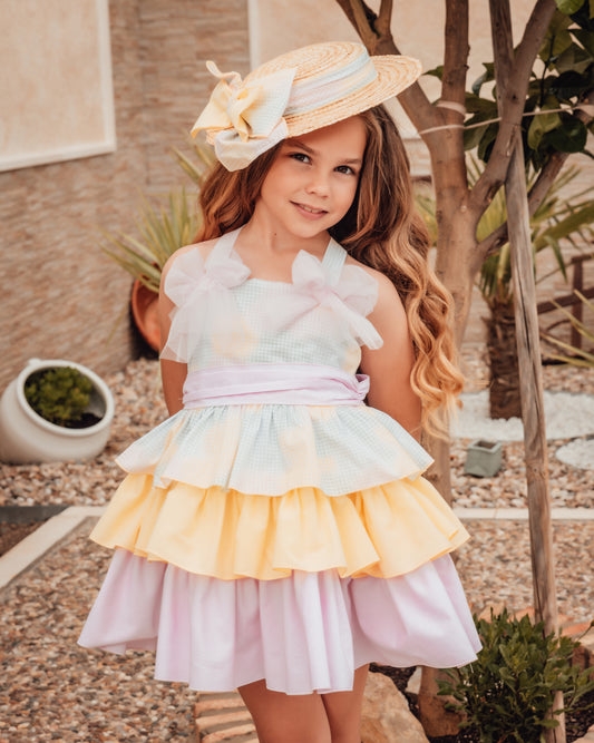 BABINE Abstract Pastel Girls Dress - 2422816