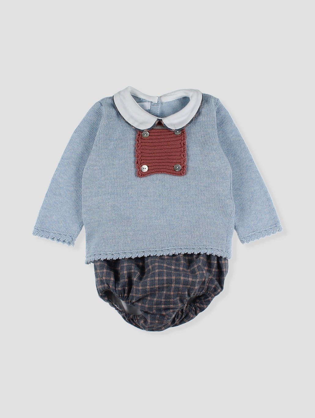 AW24 FOQUE Arcilla Sky Blue & Grey Boys Jam Pant Set - CLEARANCE SALE