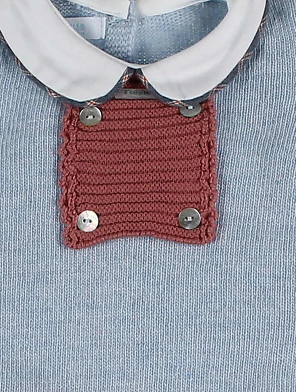 AW24 FOQUE Arcilla Sky Blue & Grey Boys Jam Pant Set - CLEARANCE SALE