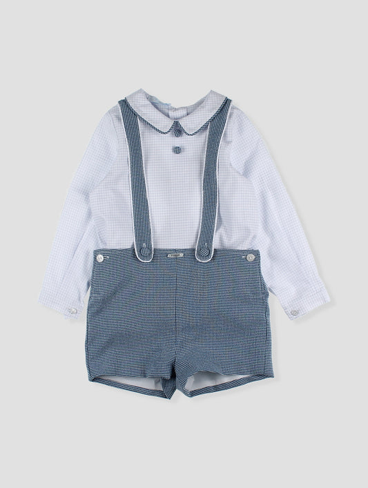 FOQUE Light Blue Boys Short Set - 4225