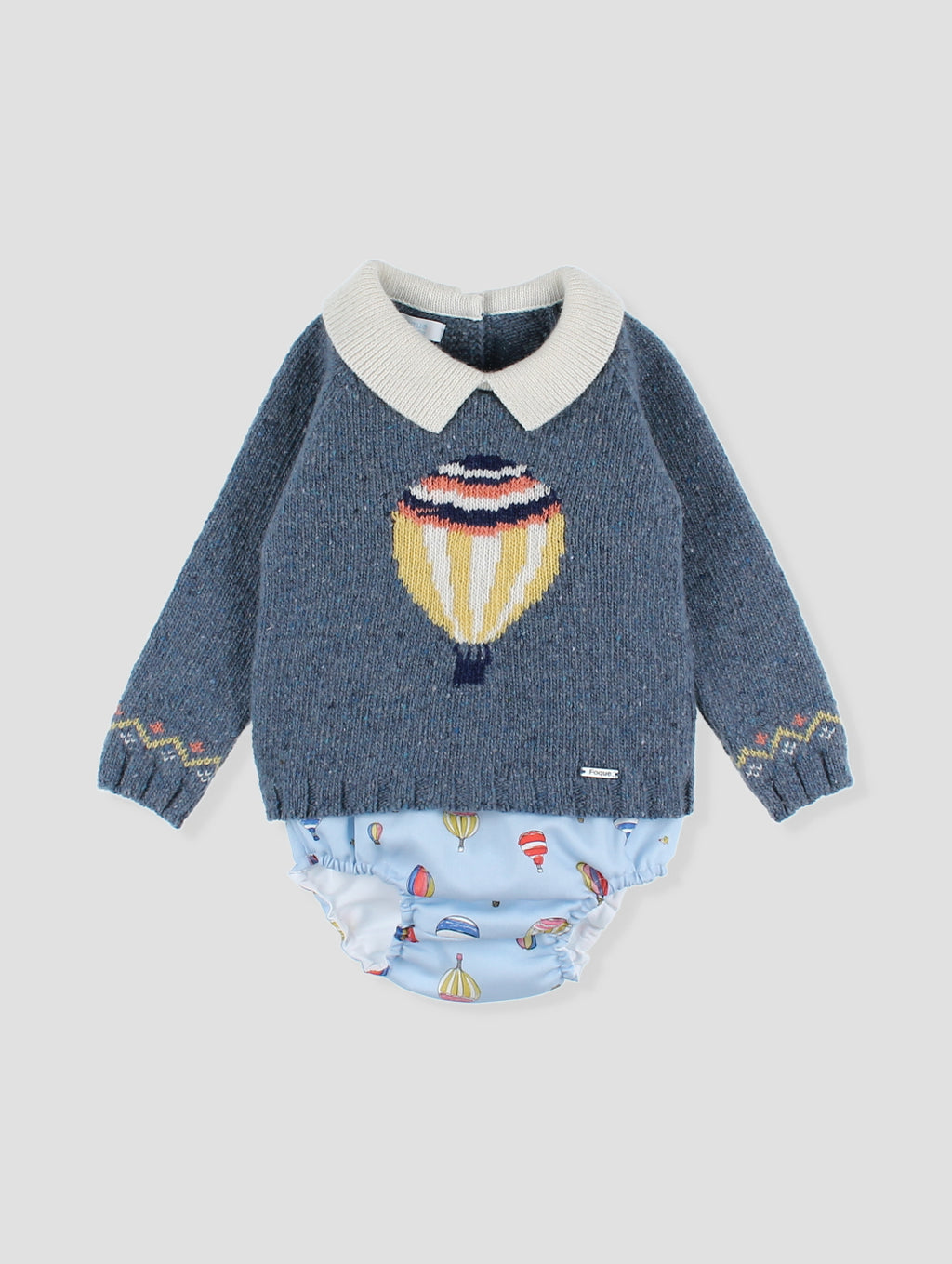 AW24 FOQUE Globos Blue Hot Air Balloon Boys Jam Pant Set - CLEARANCE SALE
