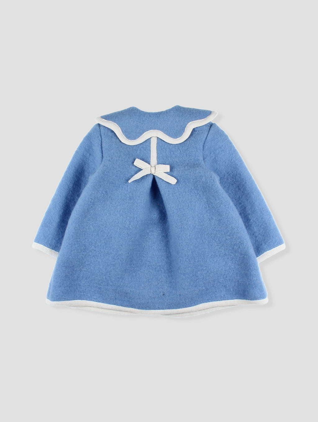 AW24 FOQUE Light Blue Girls Wool Coat - CLEARANCE SALE