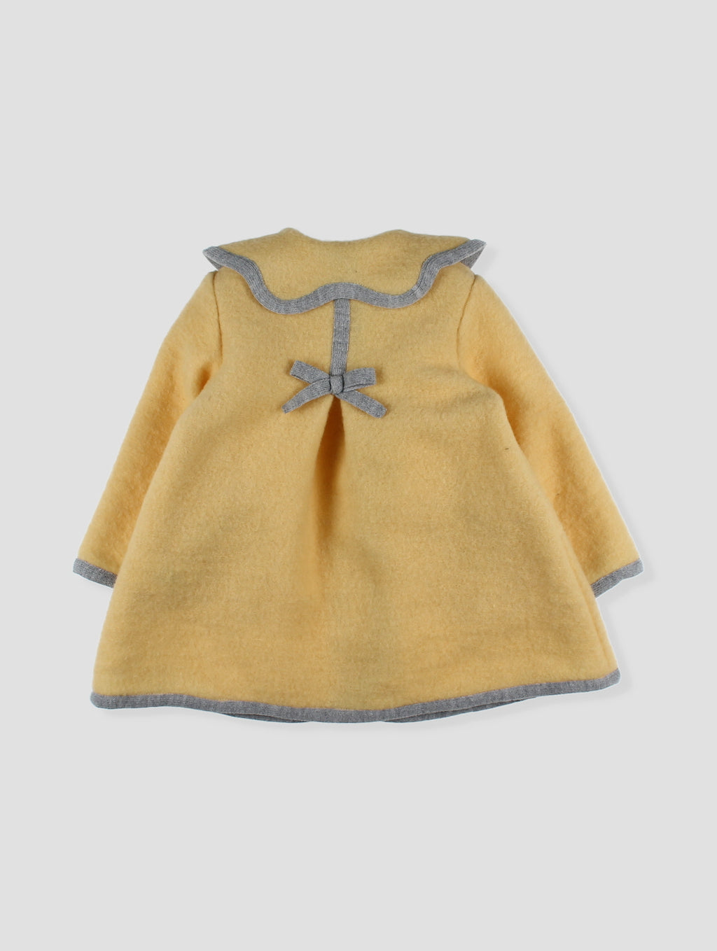 AW24 FOQUE Yellow Girls Wool Coat - CLEARANCE SALE