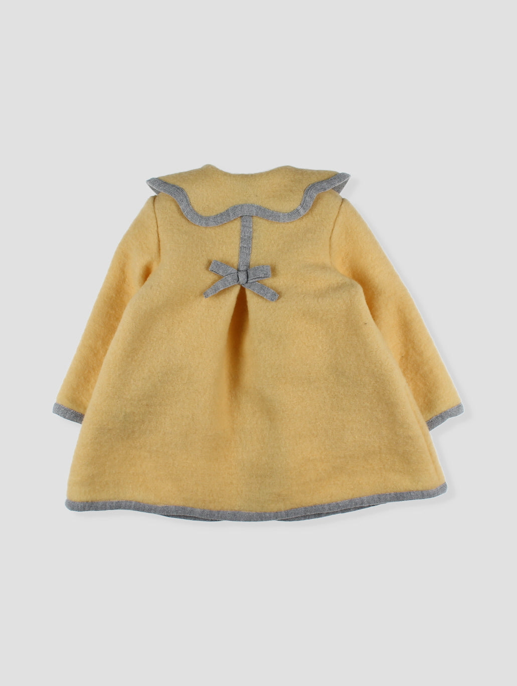 AW24 FOQUE Yellow Girls Wool Coat - CLEARANCE SALE