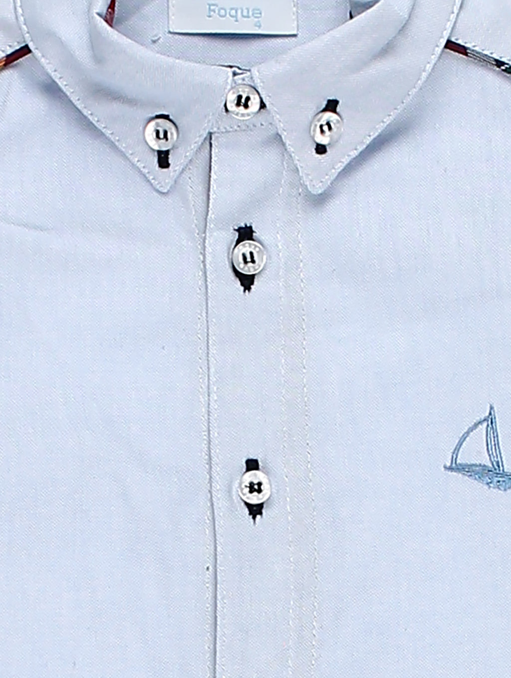 AW24 FOQUE Tartan Boys Navy Shirt & Trousers - CLEARANCE SALE