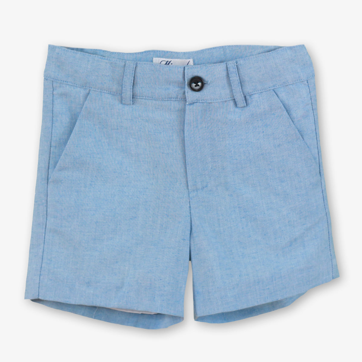 Miranda Neon and Blue Stripe boys shorts set garment view