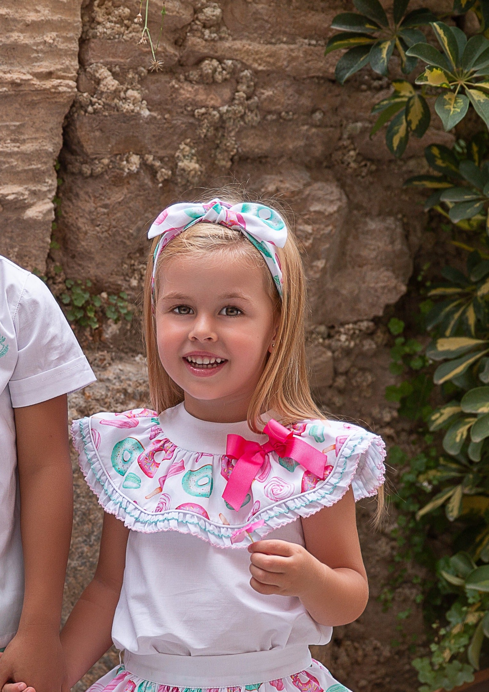 ROCHY Doughnuts Baby Girls Pink & Green Headband