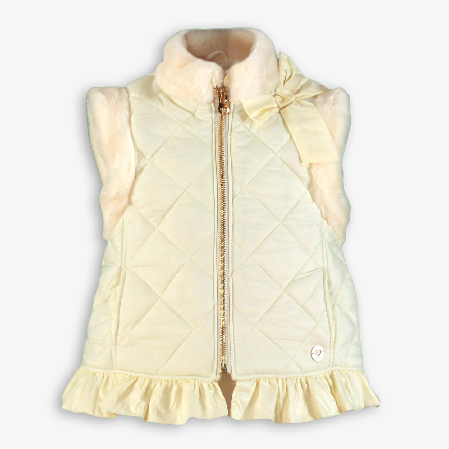 PRE ORDER AW25 MIRANDA Cream & Grey Girls Skirt Set with Gilet - 248