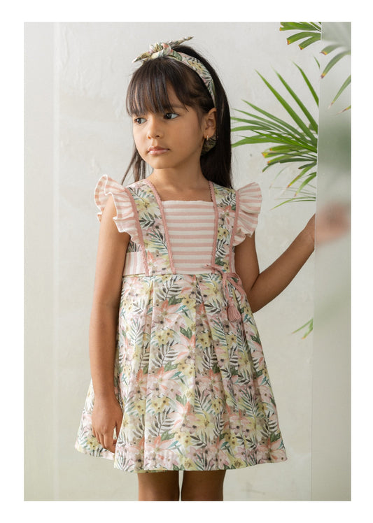 BASMARTI SS25 Aragon Girls Pink Floral Dress - 25191