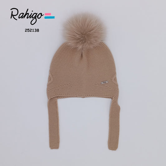 AW25 RAHIGO Camel Pom Pom Hat with Ear Flaps - 252138