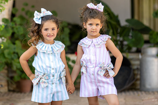 BABINE SS25 Liberty Girls Pink Stripe Playsuit - 2522117