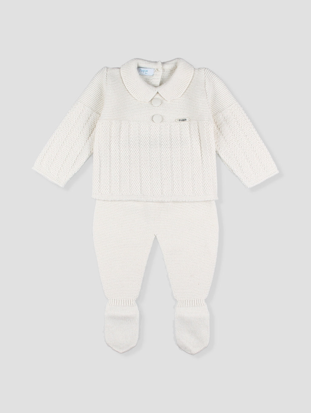 AW25 FOQUE Arrullo Boys Cream Wool & Cashmere Knitted Set
