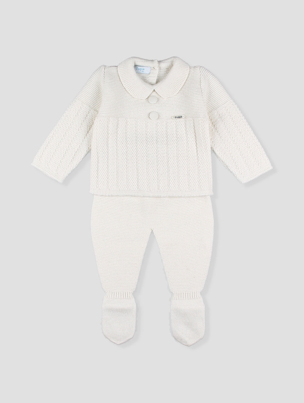 AW25 FOQUE Arrullo Boys Cream Wool & Cashmere Knitted Set