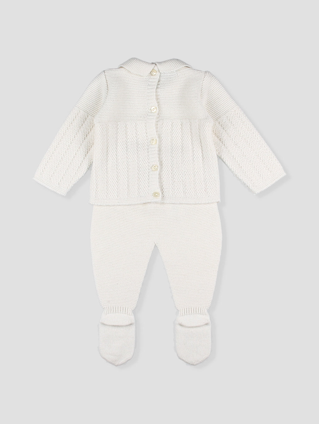 AW25 FOQUE Arrullo Boys Cream Wool & Cashmere Knitted Set