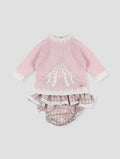 AW25 FOQUE Circo Girls Pink Harlequin Jam Pant Set