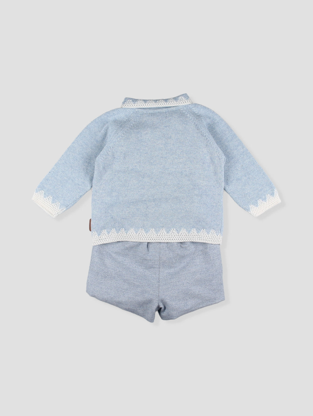 AW25 FOQUE Circo Boys Blue Wool & Cashmere Short Set