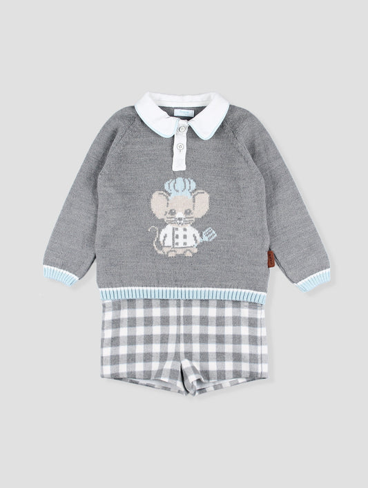 AW25 FOQUE Los Fogones Boys Blue & Grey Short Set