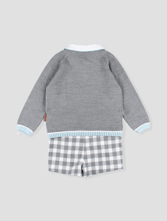 AW25 FOQUE Los Fogones Boys Blue & Grey Short Set