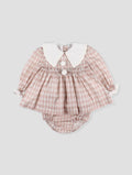 AW25 FOQUE Circo Girls Pink Harlequin Dress & Knickers