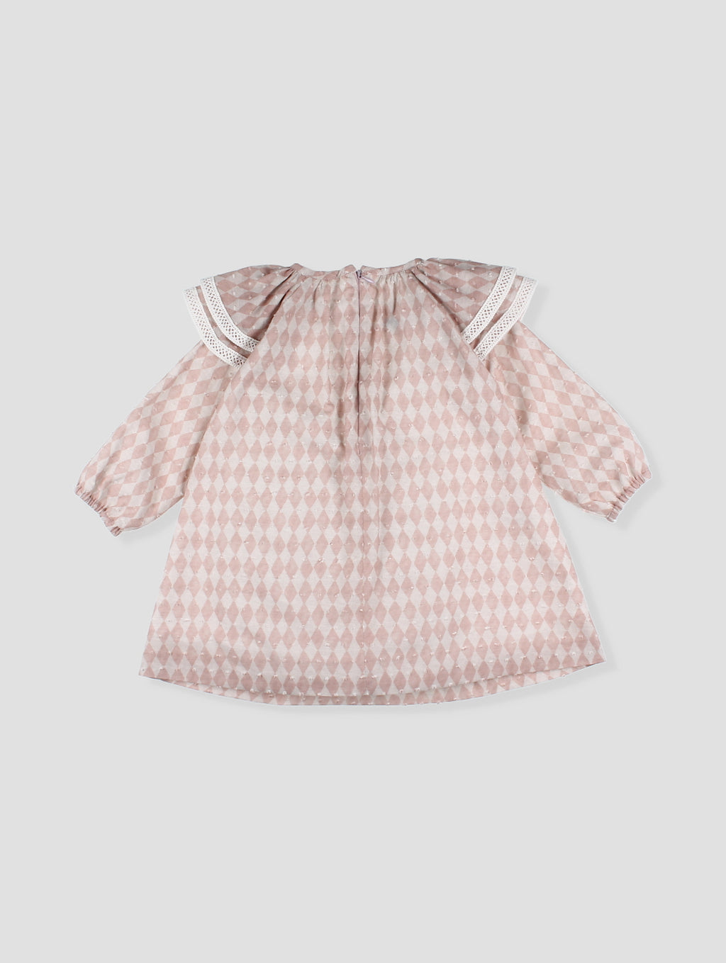 AW25 FOQUE Circo Girls Pink Harlequin Dress
