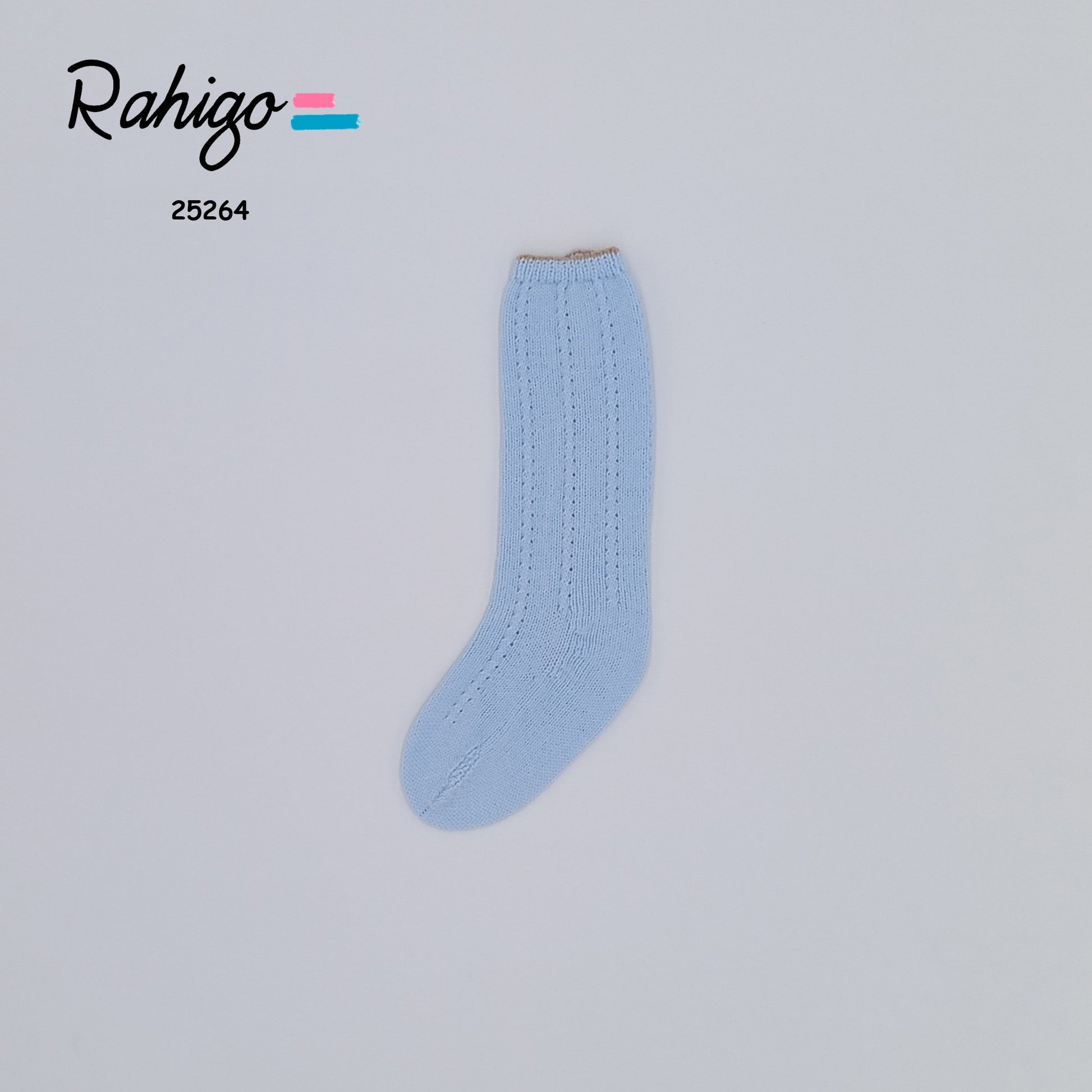 AW25 RAHIGO Blue & Camel Boys Socks - 25264