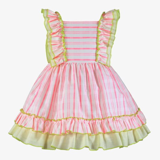 MIRANDA SS25 Coral Neon Girls Dress - 252V