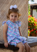 ROCHY SS25 Barby Pastel Checked Girls Jam Pant Set - 25361