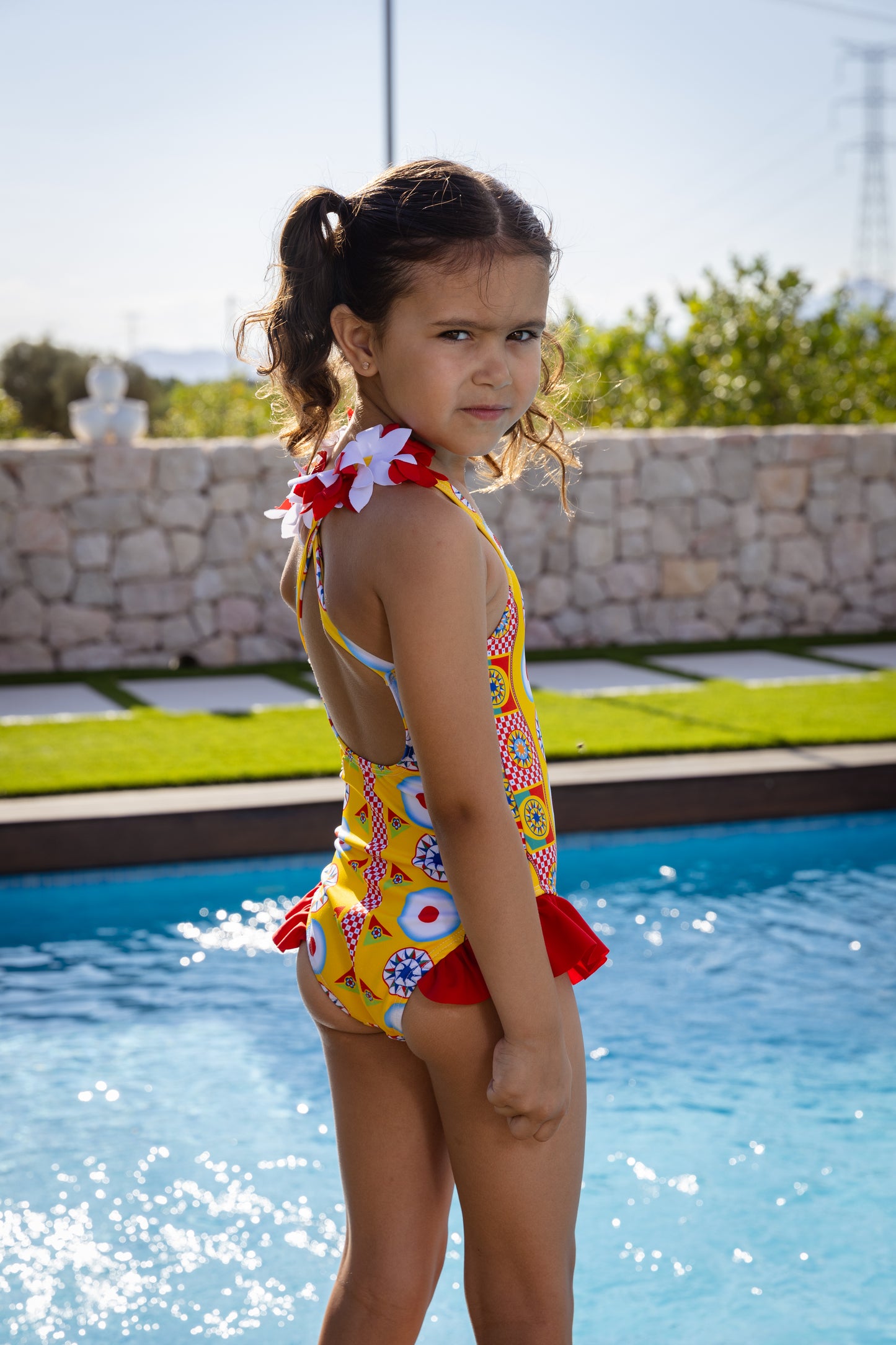 ROCHY SS25 Estrella Red & Yellow Girls Swimsuit - 25418