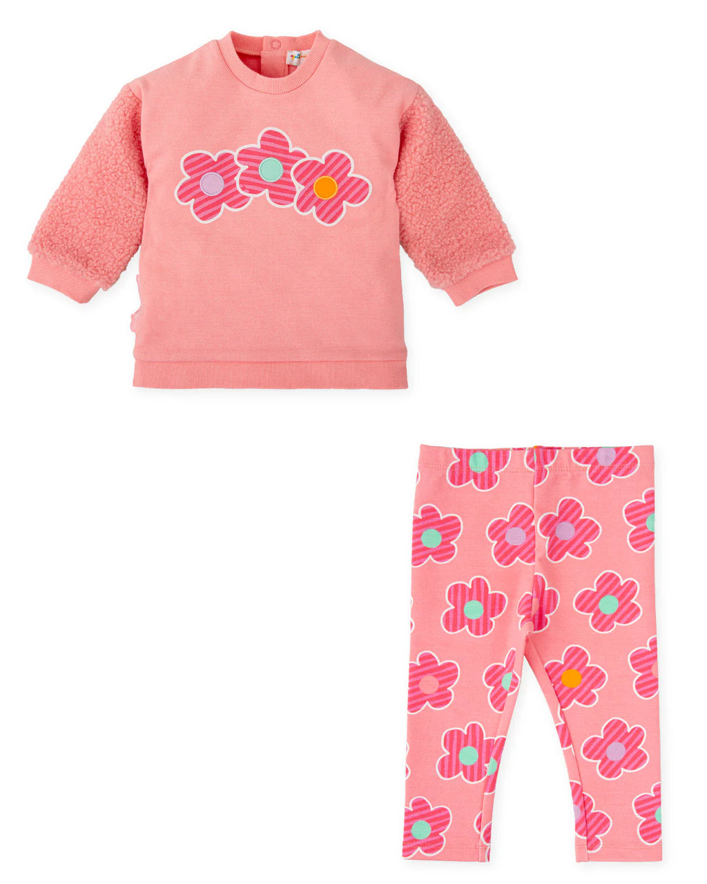AW25 AGATHA RUIZ DE LA PRADA Girls Pink Flower Legging Set