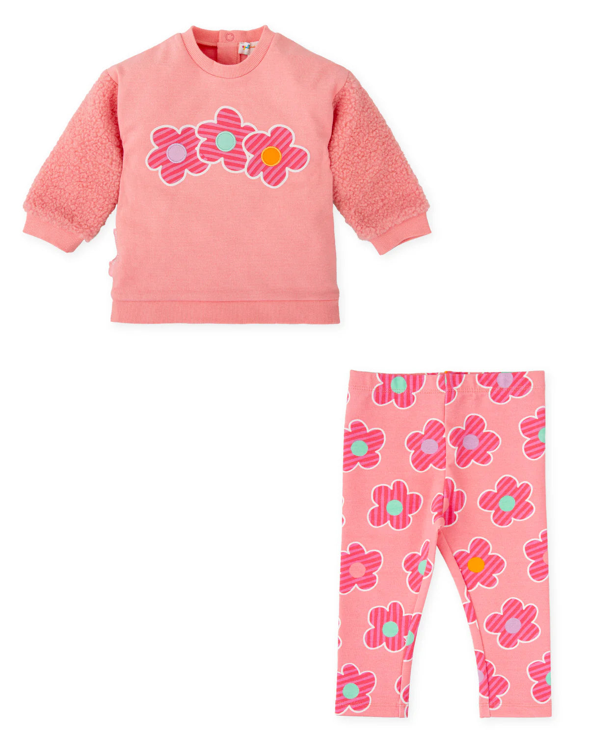 Agatha Ruiz de la Prada coral-pink flower print legging set
