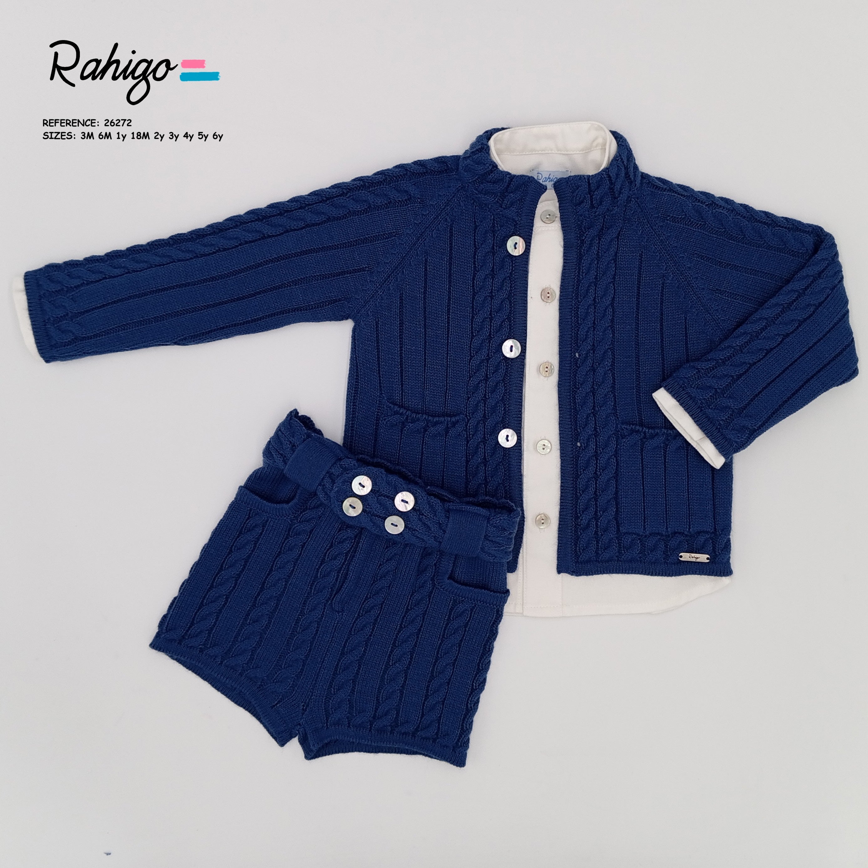 RAHIGO Oxford Blue Boys Three Piece Short Set - 26272