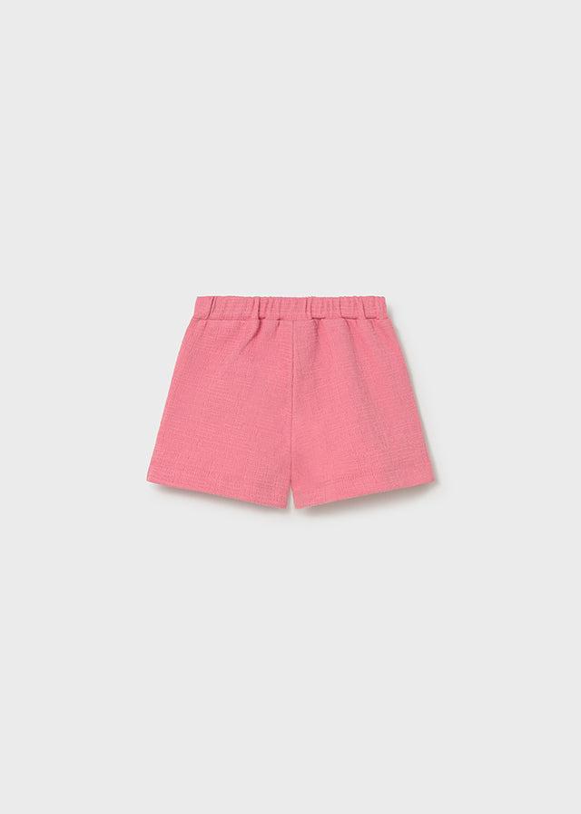 Mayoral Girls Geranium Pink Shorts Set 1079 - summer set alternate view
