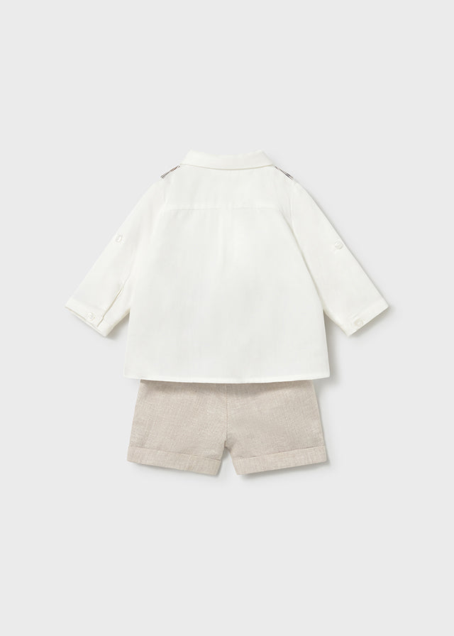Mayoral boys wheat check shorts set 1269 - alternate view