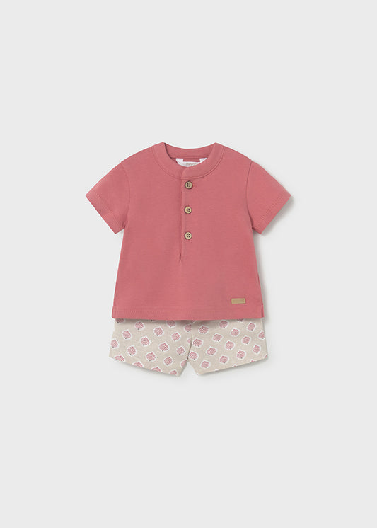 Mayoral boys terracotta print short set 1281