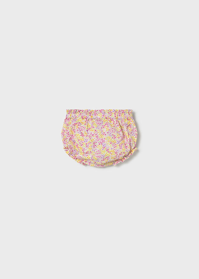 Mayoral Girls Sunny Pink and Lemon Jam Pant Set 1287 - three-piece outfit detail